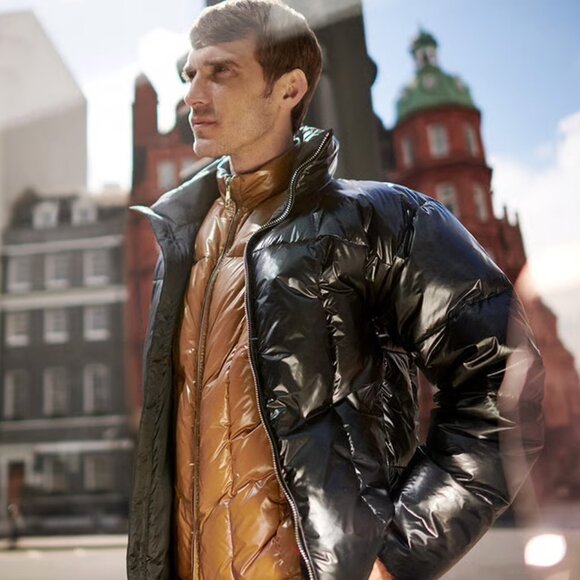 Dunhill Goose Feather Down Puffer Jacket Winter Coat Glossy Puff Waterproof Warm - Picture 1 of 16